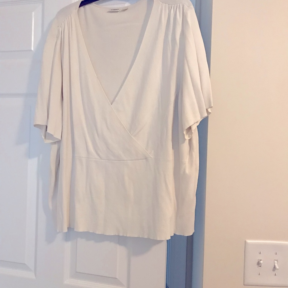 White Criss-Cross Blouse